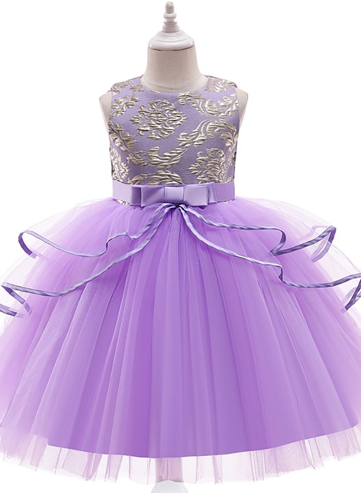 Loquat Bow-tied children's Princess gauze dress  - Image 1