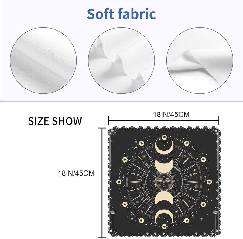 Yibeas Moon Sun Cloth Table Napkins Set of 4 Star Galaxy Moonlight Esoteric Astrology Science Polyester Washable Decoration Dinner Napkins for Kitchen 18 x 18 inch - Image 2