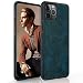LOHASIC for iPhone 12 Pro Max Case Slim Business PU Leather Luxury NonSlip Grip Rugged Bumper Shockproof Full Body Protective Men Women Phone Cases Cover for iPhone 12 Pro Max 67 Vintage Blue - Image 2
