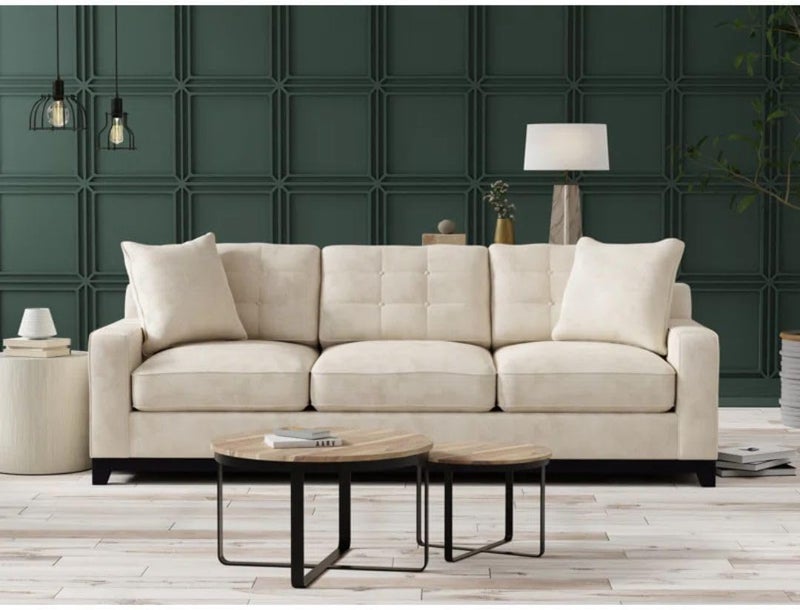 Comfynest Modern 93" Square-Arm Convertible Sofa Bed - Image 1