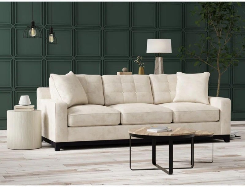 Comfynest Modern 93" Square-Arm Convertible Sofa Bed - Image 2