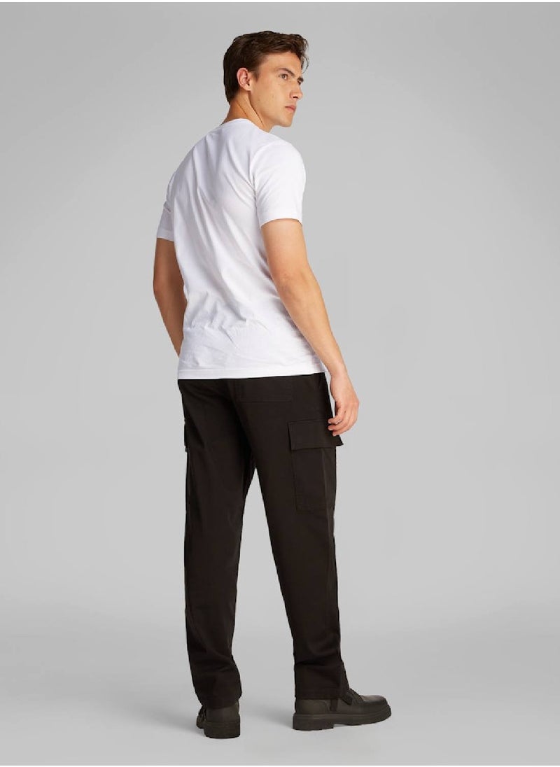 Calvin Klein Jeans Men's Minimal Logo T-Shirt - Cotton, White  - Image 3