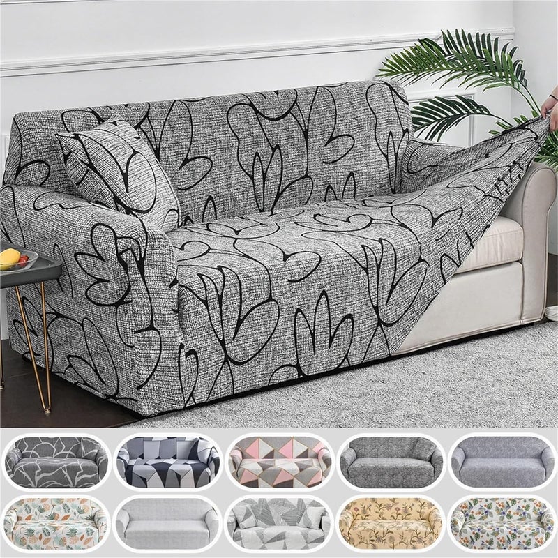 1pc Flower Printed Elastic Sofa Cover Furniture Protector for Living Room for Sofa Couch Cushion Covers(Color 12,2 Seater) - Image 2