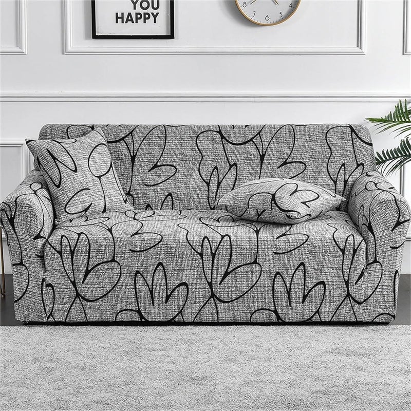 1pc Flower Printed Elastic Sofa Cover Furniture Protector for Living Room for Sofa Couch Cushion Covers(Color 12,2 Seater) - Image 5