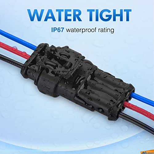 Nilight 3Pin Electrical Wire Connectors Male and Female Plug Socket Quick Disconnect Waterproof Plug and Play Wire Terminals for Automotive Cars Trucks Motorcycles Marine Boats - Image 4