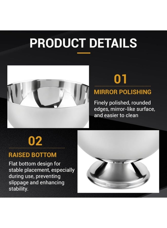 GuRiver Multifunctional Stainless Steel Dessert Bowl – Elegant Ice Cream & Fruit Cup for Afternoon Tea, Pudding, Snacks & More | Rust-Resistant, Easy to Clean, Perfect for All Seasons & Occasions(4pcs) - Image 3
