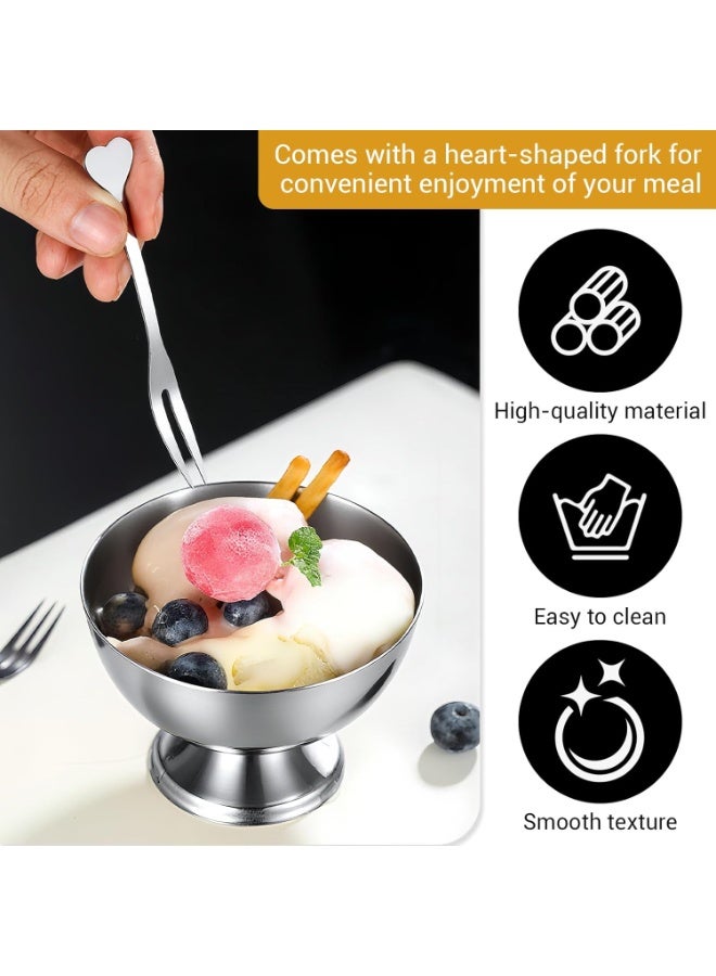 GuRiver Multifunctional Stainless Steel Dessert Bowl – Elegant Ice Cream & Fruit Cup for Afternoon Tea, Pudding, Snacks & More | Rust-Resistant, Easy to Clean, Perfect for All Seasons & Occasions(4pcs) - Image 4