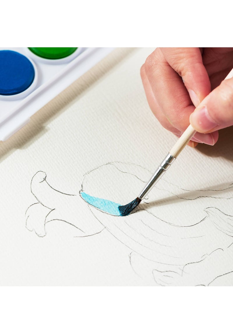 Deli 8-Piece Watercolour Cake Set With One Paint Brush Set - Image 5