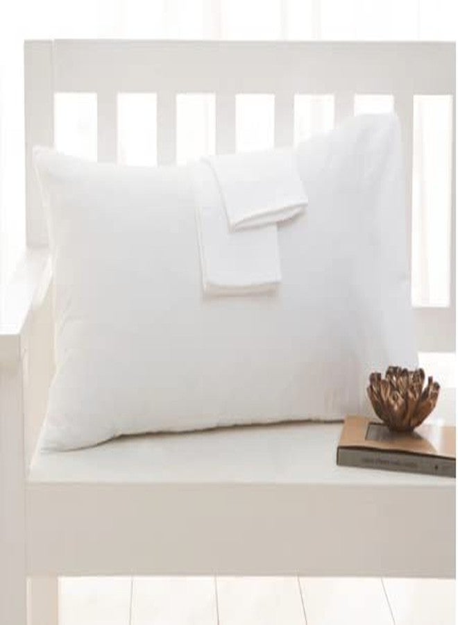 American Linen Egyptian Cotton 500 Thread Count Luxurious 2 PC Pillow Cases German/Extra Large Sequre Size 31" x 31"(Inches) -White Solid. Dimension in CM (80 cm x 80 cm) - Image 2