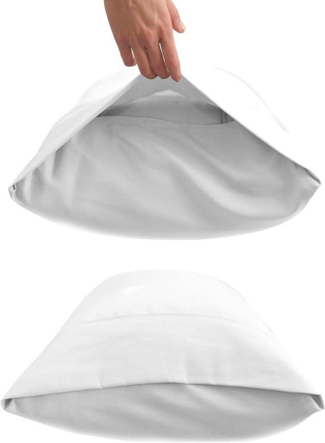 American Linen Egyptian Cotton 500 Thread Count Luxurious 2 PC Pillow Cases German/Extra Large Sequre Size 31" x 31"(Inches) -White Solid. Dimension in CM (80 cm x 80 cm) - Image 5