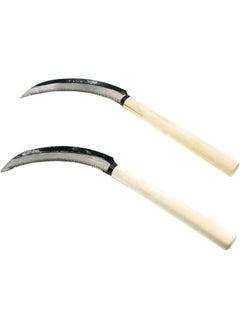 Royal Apex Royal Apex 2 Pcs Lightweight Gardening Grass Sickle Steel Sharp Wooden Handle Weeding Garden Tool  - Image 1