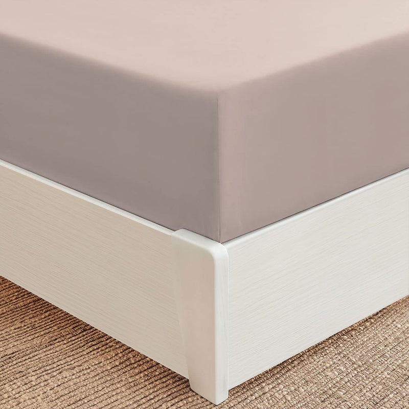 Mellanni Extra Deep Pocket King Fitted Sheet  Iconic Collection Bedding Sheets with up to 21 inch Deep Pocket  Soft  Cooling  Fade  Stain Resistant  1 PC King Tan