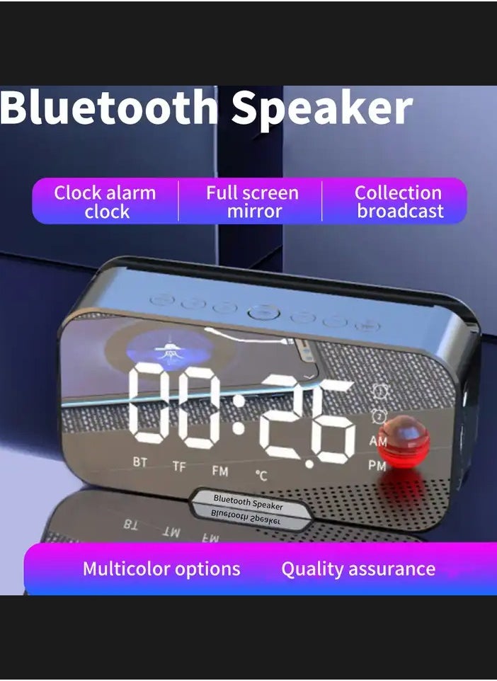 OQUERA - Digital Alarm Clock with Wireless Bluetooth Speaker FM Radio Temperature Display  Desk Clock for Bedroom - Image 1