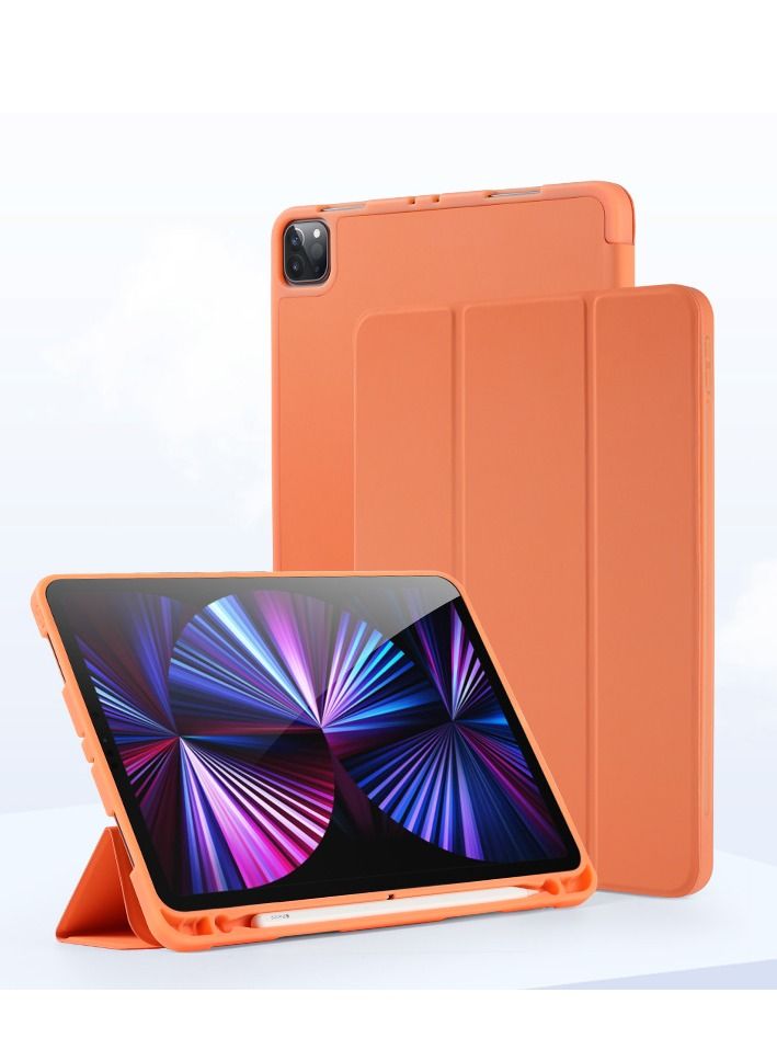 Loquat Orange Soft Case Bottom Protective With Pen Slot For iPad 