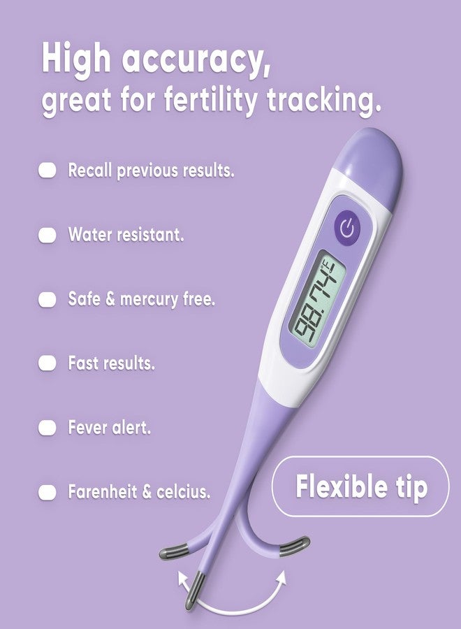 Wondfo Digital Basal Thermometer for Women Fertility - BBT Thermometer for Ovulation & Pregnancy Tracking - High Accuracy & LCD Display & Waterproof - Image 3