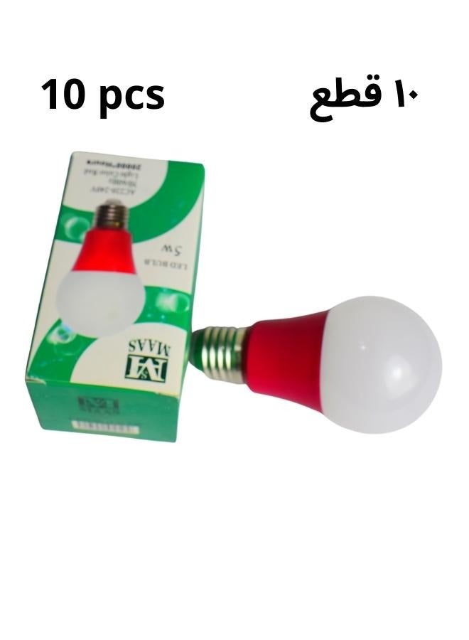 MAAS Lamp set of 10 pieces, indoor lighting, 5 watt LED bulb, Red color  - Image 2