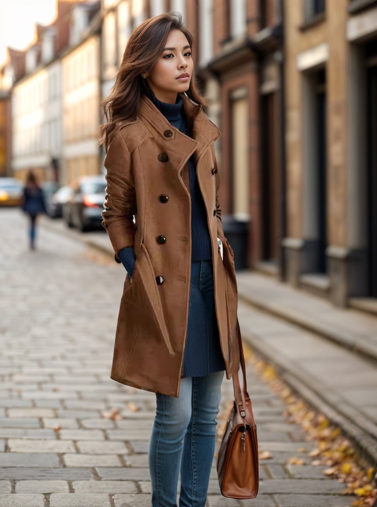 Quality Is Fine Woolen Coat Export Double-Sided Woolen Medium And Long Woolen Trench Coat Coat - Image 1