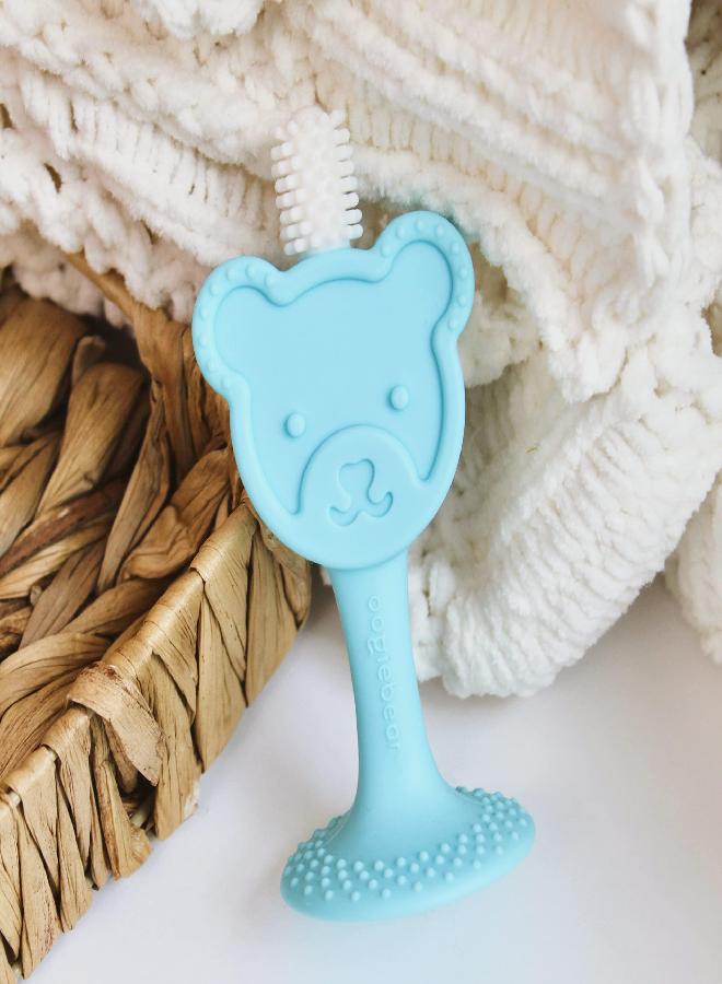 oogiebear 360° Toothbrush - Training Toothbrush for Babies. Safe Ultra Soft Silicone Toothbrush with Teddy Bear Baby Gum Relief and Gum Massaging Base. Baby Must Haves. BPA Free - Image 2