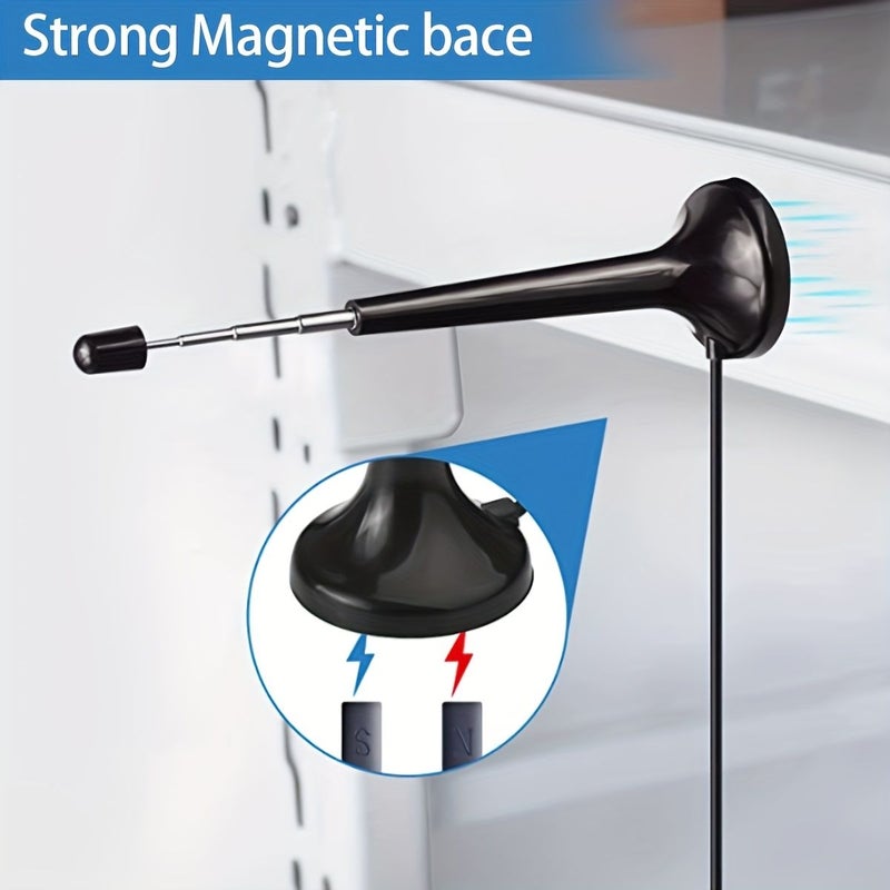 Black FM Radio Antenna with Coaxial Cable for Home Stereo Receiver - Image 5