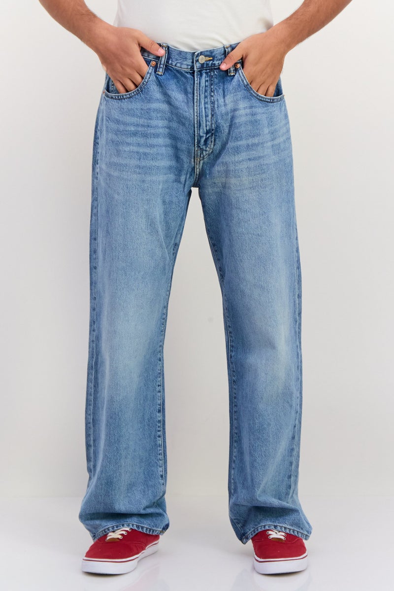 GAP Men Loose Fit Wash No Stretchable Denim, Blue - Image 1