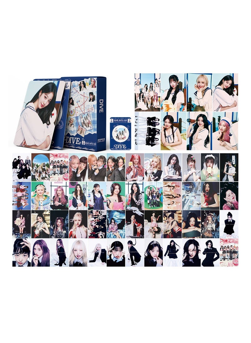 NIBEMINENT 55 Pcs Kpop IVE 4TH DIVE Lomo Cards Card For Fans Collection Gifts - Image 1