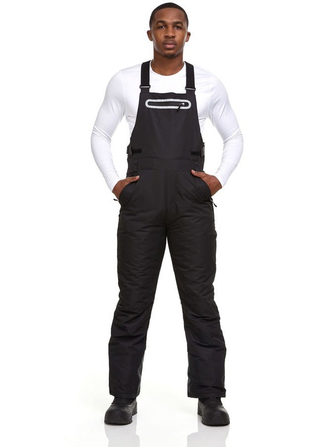 Arctic Quest Mens Insulated Snow and Ski Bib Overalls Snow Pants Snowboard Mens Overalls for Fishing, Hunting, Snowmobiling, Rich Black, XXL - Image 1