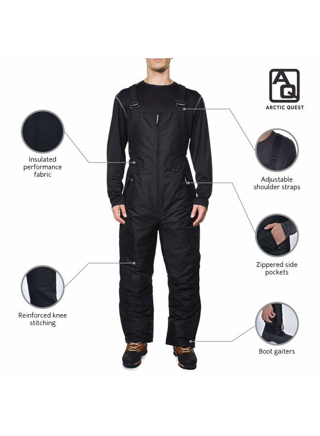 Arctic Quest Mens Insulated Snow and Ski Bib Overalls Snow Pants Snowboard Mens Overalls for Fishing, Hunting, Snowmobiling, Rich Black, XXL - Image 4