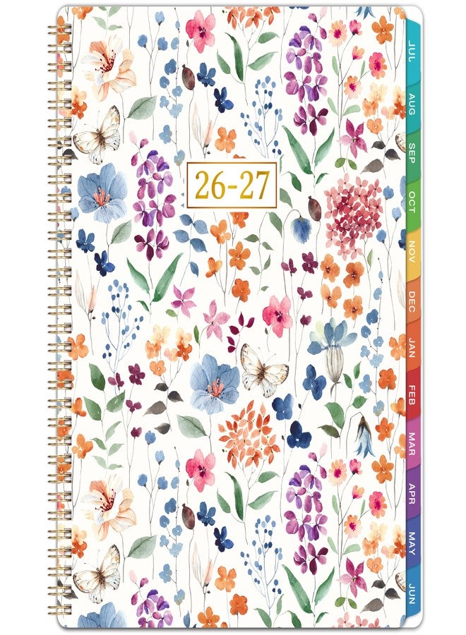 Indeme Planner 2026-2027 - Academic Planner 2026-2027, July 2026 - June 2027, 11” x 8.5”, Weekly and Monthly Planner, Calendar Planner, Colorful Tabs, Back Pocket, Holidays - Wildflowers - Image 1