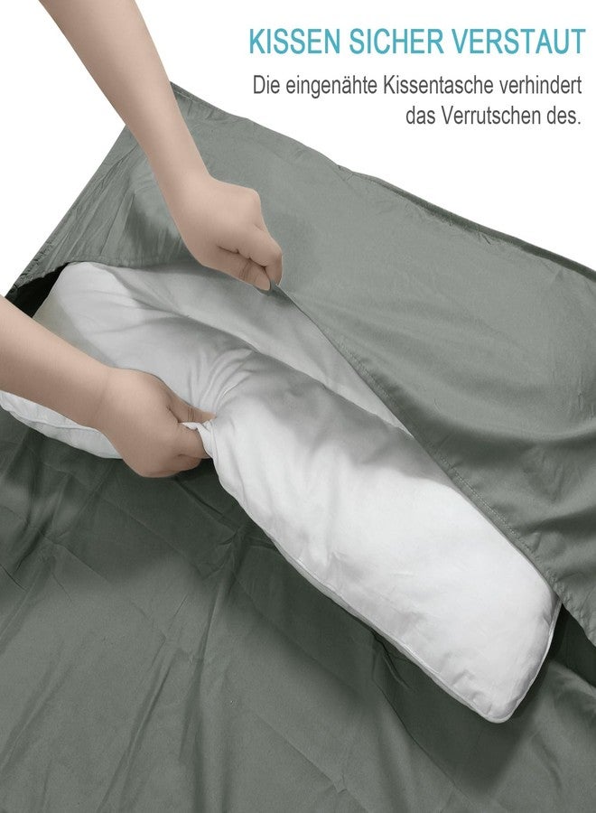 LSTRAGY Sleeping Bag Liner, Updated Adult Sleep Sack & Travel Sheets with Foot Zipper, Lightweight and Portable Camping Sleeping Bag Liners - Ideal for Backpacking, Hostels and Camping Dark Gray - Image 4