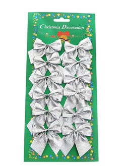 ACLIX Christmas Decorative Accessories Pack Of Four Christmas Tree Ornaments Decor Included 24 Pcs Of Silver Ball 1 Tree Top Star 12 Pieces Of Bow And 1 Light Star  - Image 5
