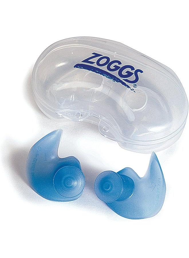 Zoggs Aqua Ear Plugs, Blue | Soft, Comfortable Swim Ear Plugs Designed to Keep Water Out During Swimming | Reusable, Flexible Fit for Kids and Adults | Model 465250-BL - Image 1