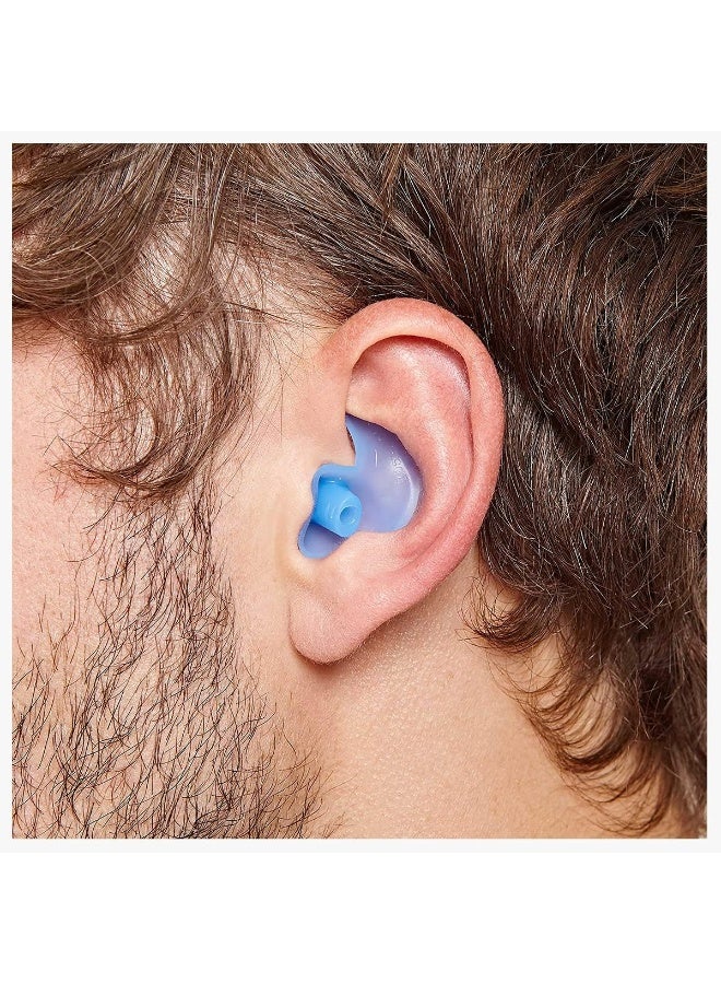 Zoggs Aqua Ear Plugs, Blue | Soft, Comfortable Swim Ear Plugs Designed to Keep Water Out During Swimming | Reusable, Flexible Fit for Kids and Adults | Model 465250-BL - Image 2