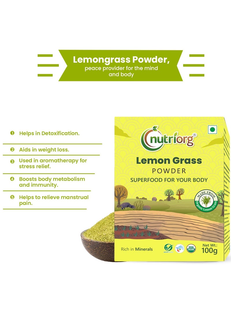 nutriorg - Lemon grass Powder 100g superfood for your body - Image 1