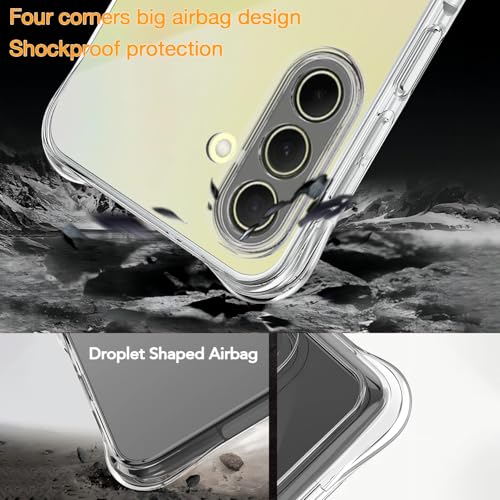 USTIYA Case for Samsung Galaxy A36 5G Clear TPU Four Corners Military-Grade Protection Cover Transparent Soft funda - Image 2