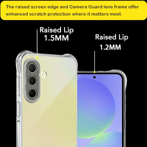 USTIYA Case for Samsung Galaxy A36 5G Clear TPU Four Corners Military-Grade Protection Cover Transparent Soft funda - Image 3