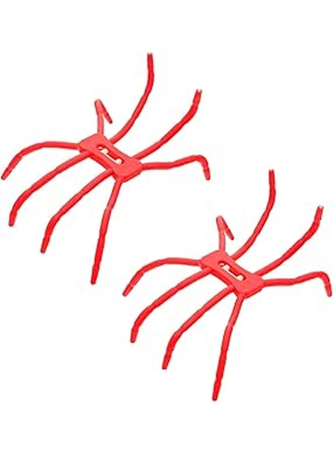 Flexible Spider Grip Phone Tablet Holder Stand 2 Pack Portable Red For Travel Desk - Image 1