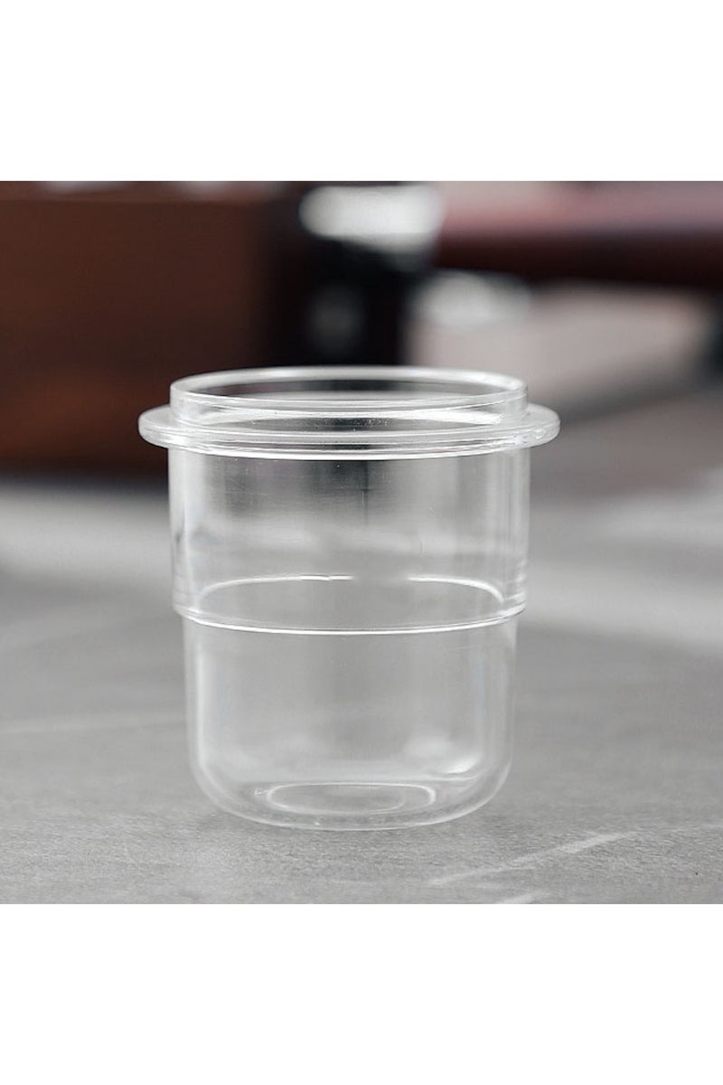 Clear Leeseph Coffee Dosing Cup, Transparent Espresso Sniffing Mug 58mm Coffee Portafilter Dosing Cu