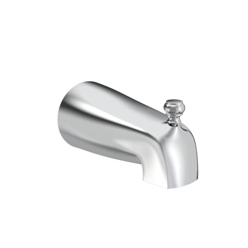 CalcMetal Brass Diverter Tub Spout with 4 in 1 Adapter Universal fit 12 Copper Slip 12 Iron PipeLong and Short stub Out and 34 Iron Pipe Connections Easy Installation Plated Chrome - Image 3
