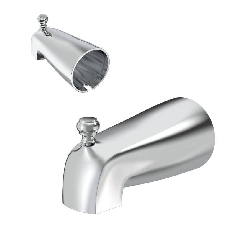 CalcMetal Brass Diverter Tub Spout with 4 in 1 Adapter Universal fit 12 Copper Slip 12 Iron PipeLong and Short stub Out and 34 Iron Pipe Connections Easy Installation Plated Chrome - Image 2