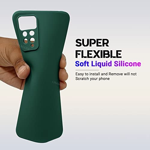 LIRAMARK Silicone Soft Back Cover Case for Xiaomi Redmi Note 11 Pro, Note 11 Pro Plus 5G (Silicone Green) - Image 3