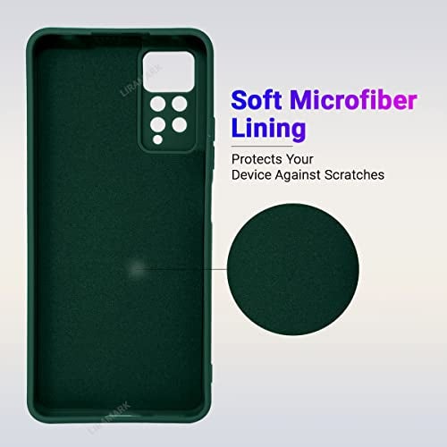 LIRAMARK Silicone Soft Back Cover Case for Xiaomi Redmi Note 11 Pro, Note 11 Pro Plus 5G (Silicone Green) - Image 2