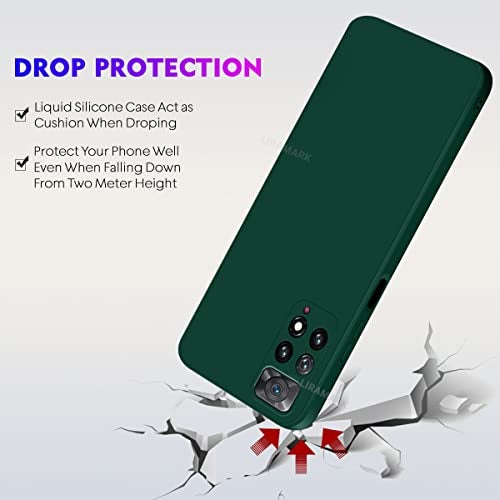 LIRAMARK Silicone Soft Back Cover Case for Xiaomi Redmi Note 11 Pro, Note 11 Pro Plus 5G (Silicone Green) - Image 4
