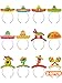 Melisheer 24 PCS Cinco De Mayo Party Supplies 12 Styles Cinco de Mayo Hats Colorful Pattern Mexican Cardboard Sombrero Hat for Women Fiesta Cactus Maracas Accessories for Mexican Carnival Party Supplies - Image 2