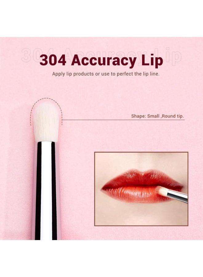 جيساب مجموعة فرش الشفاه من جيسوب، 5 قطع، مجموعة فرش مكياج احترافية فاخرة باللون الأسود T325 - Image 3