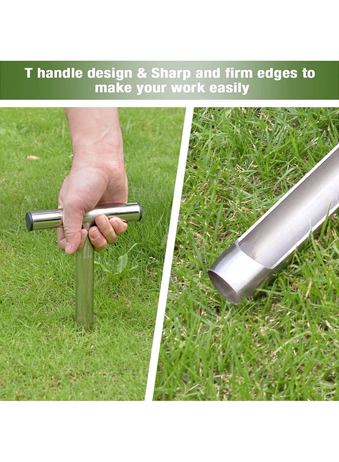 Generic 31cm Soil Sampler Probe with T Handle Stainless Steel Soil Probe Rod with Core Sampling Area for Soil Sampling Plant Care Lawn Garden Farm  - Image 4