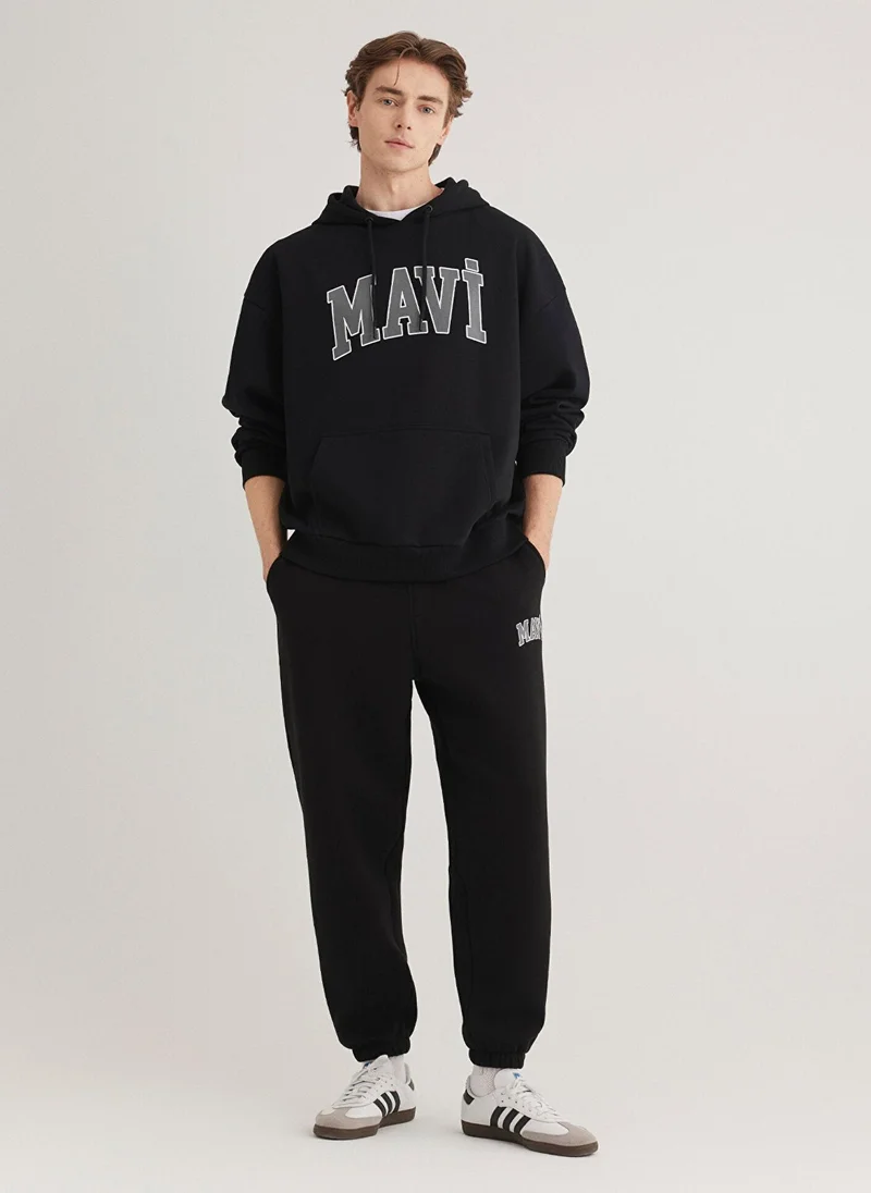 مافي Mavi Logo Printed Black Sweatpants