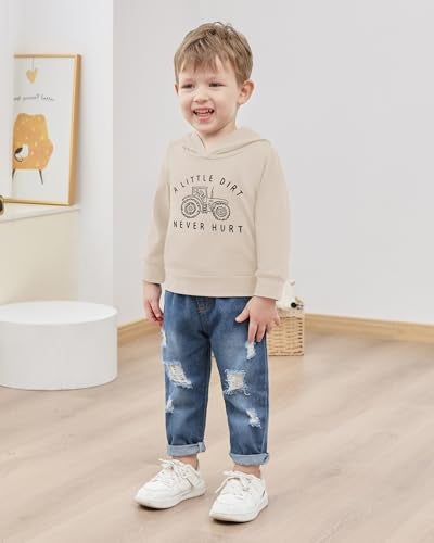 WESIDOM Toddler Boy Clothes,Long Sleeve Printing Hoodie+Jeans Pants Toddlers Boys Outfits Set 1-6Y Kids Clothing - Image 3