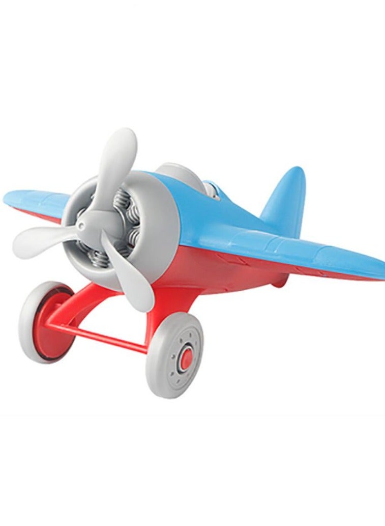 DURKU Airplane Blue, Blue Air Transport Toy for Introducing Aeronautical Knowledge, Improving Grasping Power. Toy Vehicles - Image 1