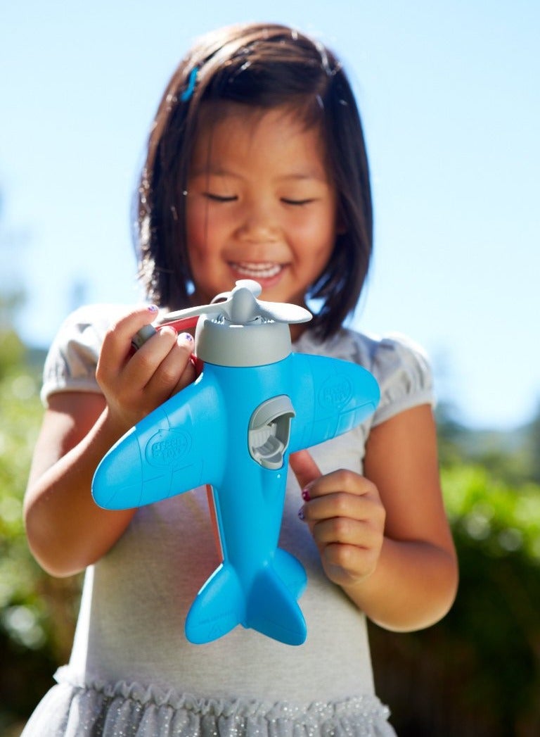 DURKU Airplane Blue, Blue Air Transport Toy for Introducing Aeronautical Knowledge, Improving Grasping Power. Toy Vehicles - Image 2