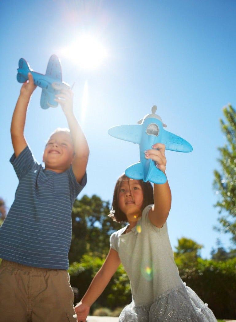DURKU Airplane Blue, Blue Air Transport Toy for Introducing Aeronautical Knowledge, Improving Grasping Power. Toy Vehicles - Image 3